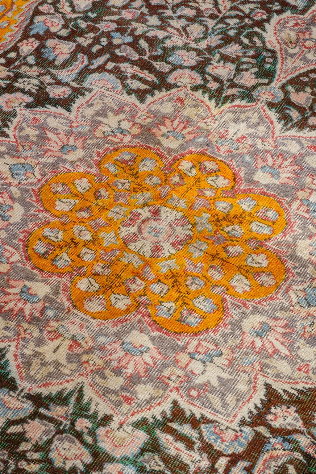 Green and Ochre Area Rug No. 1