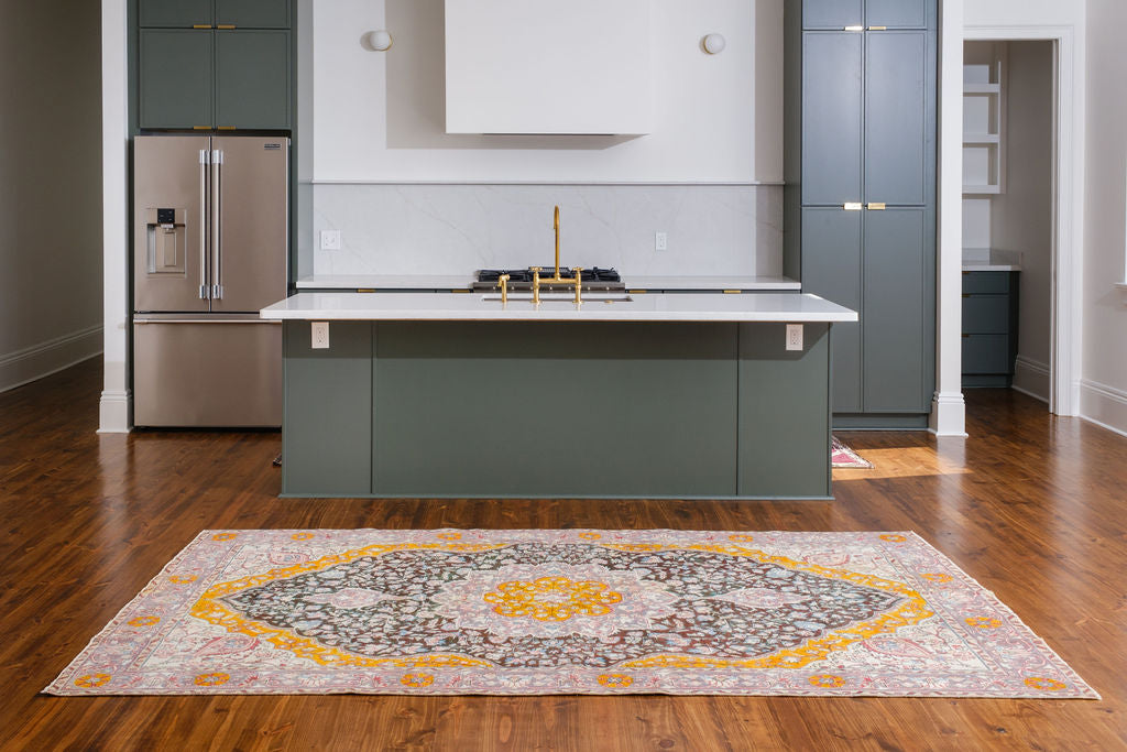Green and Ochre Area Rug No. 1