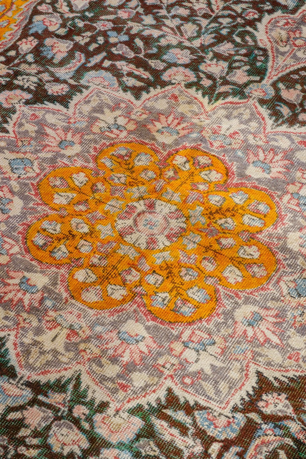 Green and Ochre Area Rug No. 1 - Neighborhood Rugs